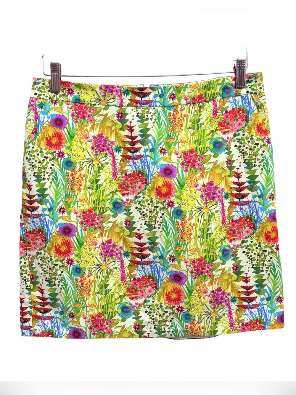 J. Crew Liberty Art Fabrics Tresco Bright Floral Straight Mini Skirt 4 Whimsical